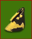 one (1) black & yellow sun shield