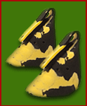 two (2) black & yellow nose protectors